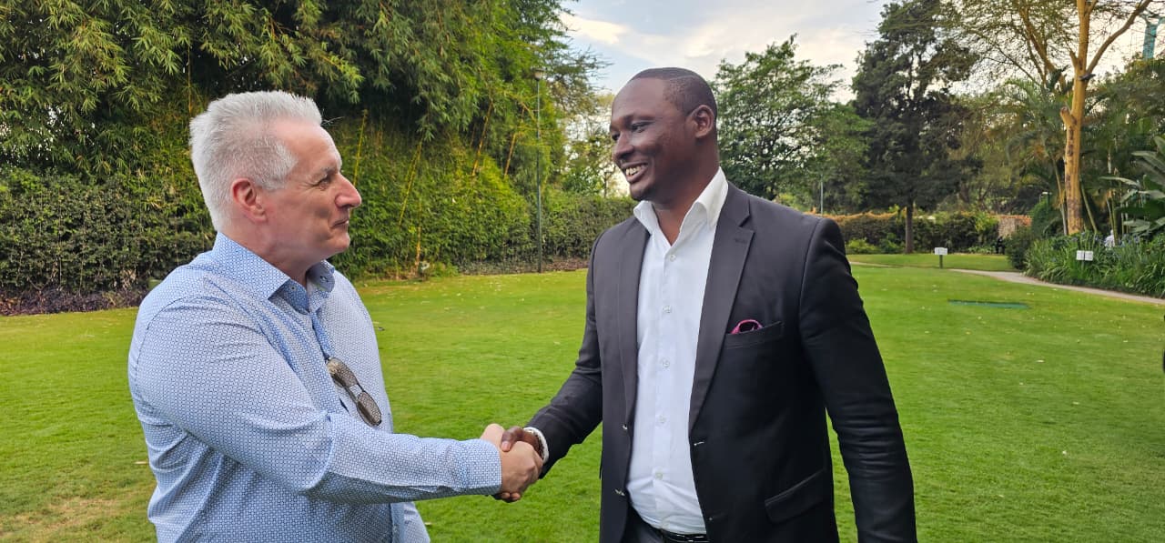 David Purkey with the water project team in Kenya